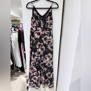 RW&CO. Black and Pink Abstract Pattern Top